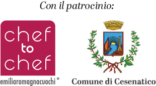 Con il patrocinio di ChefToChef Emili Romagna cuochi e Comune di Cesenatico